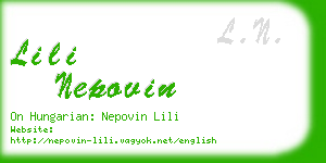 lili nepovin business card